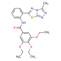 3,4,5-triethoxy-N-(2-{3-methyl-[1,2,4]triazolo[3,4-b][1,3,4]thiadiazol-6-yl}phenyl)benzamide
