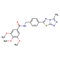 3,4,5-trimethoxy-N-[(4-{3-methyl-[1,2,4]triazolo[3,4-b][1,3,4]thiadiazol-6-yl}phenyl)methyl]benzamide