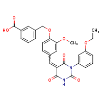 3-(4-{[(5Z)-1-(3-ethoxyphenyl)-2,4,6-trioxo-1,3-diazinan-5-ylidene]methyl}-2-methoxyphenoxymethyl)benzoic acid