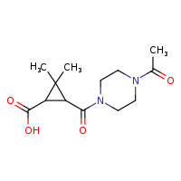 3-(4-acetylpiperazine-1-carbonyl)-2,2-dimethylcyclopropane-1-carboxylic acid