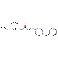 3-(4-benzylpiperazin-1-yl)-N-(3-methoxyphenyl)propanamide