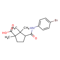 3-[(4-bromophenyl)carbamoyl]-1,2,2-trimethylcyclopentane-1-carboxylic acid