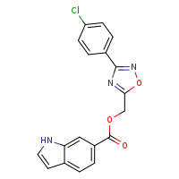 [3-(4-chlorophenyl)-1,2,4-oxadiazol-5-yl]methyl 1H-indole-6-carboxylate