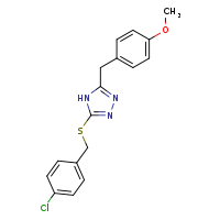 3-{[(4-chlorophenyl)methyl]sulfanyl}-5-[(4-methoxyphenyl)methyl]-4H-1,2,4-triazole