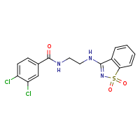 3,4-dichloro-N-{2-[(1,1-dioxo-1??,2-benzothiazol-3-yl)amino]ethyl}benzamide