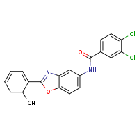 3,4-dichloro-N-[2-(2-methylphenyl)-1,3-benzoxazol-5-yl]benzamide