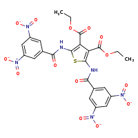 3,4-diethyl 2,5-bis(3,5-dinitrobenzamido)thiophene-3,4-dicarboxylate