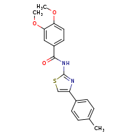 3,4-dimethoxy-N-[4-(4-methylphenyl)-1,3-thiazol-2-yl]benzamide