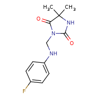 3-{[(4-fluorophenyl)amino]methyl}-5,5-dimethylimidazolidine-2,4-dione