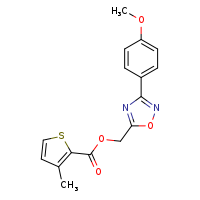 [3-(4-methoxyphenyl)-1,2,4-oxadiazol-5-yl]methyl 3-methylthiophene-2-carboxylate