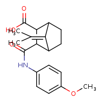 3-[(4-methoxyphenyl)carbamoyl]-7-(propan-2-ylidene)bicyclo[2.2.1]heptane-2-carboxylic acid