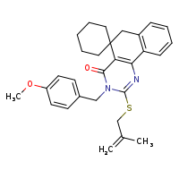 3-[(4-methoxyphenyl)methyl]-2-[(2-methylprop-2-en-1-yl)sulfanyl]-6H-spiro[benzo[h]quinazoline-5,1'-cyclohexan]-4-one