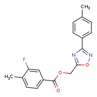 [3-(4-methylphenyl)-1,2,4-oxadiazol-5-yl]methyl 3-fluoro-4-methylbenzoate