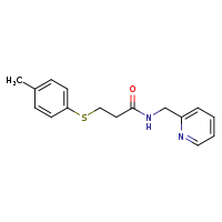 3-[(4-methylphenyl)sulfanyl]-N-(pyridin-2-ylmethyl)propanamide