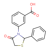 3-(4-oxo-2-phenyl-1,3-thiazolidin-3-yl)benzoic acid