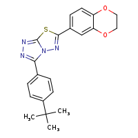 3-(4-tert-butylphenyl)-6-(2,3-dihydro-1,4-benzodioxin-6-yl)-[1,2,4]triazolo[3,4-b][1,3,4]thiadiazole