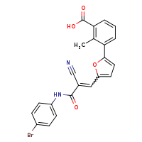 3-{5-[(1E)-2-[(4-bromophenyl)carbamoyl]-2-cyanoeth-1-en-1-yl]furan-2-yl}-2-methylbenzoic acid