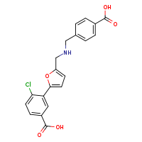 3-[5-({[(4-carboxyphenyl)methyl]amino}methyl)furan-2-yl]-4-chlorobenzoic acid