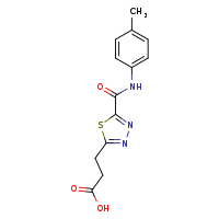 3-{5-[(4-methylphenyl)carbamoyl]-1,3,4-thiadiazol-2-yl}propanoic acid
