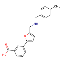 3-[5-({[(4-methylphenyl)methyl]amino}methyl)furan-2-yl]benzoic acid