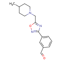 3-{5-[(4-methylpiperidin-1-yl)methyl]-1,2,4-oxadiazol-3-yl}benzaldehyde