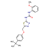 3-[5-(4-tert-butylphenoxymethyl)-1,3,4-thiadiazol-2-yl]-1-(2-methoxyphenyl)urea
