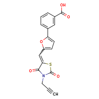 3-(5-{[(5Z)-2,4-dioxo-3-(prop-2-yn-1-yl)-1,3-thiazolidin-5-ylidene]methyl}furan-2-yl)benzoic acid
