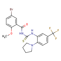 3-(5-bromo-2-methoxybenzoyl)-1-[2-(pyrrolidin-1-yl)-5-(trifluoromethyl)phenyl]thiourea
