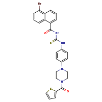 3-(5-bromonaphthalene-1-carbonyl)-1-{4-[4-(thiophene-2-carbonyl)piperazin-1-yl]phenyl}thiourea