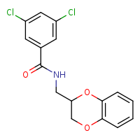 3,5-dichloro-N-(2,3-dihydro-1,4-benzodioxin-2-ylmethyl)benzamide