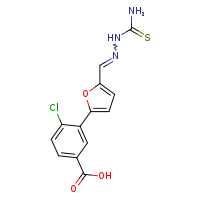 3-{5-[(E)-[(carbamothioylamino)imino]methyl]furan-2-yl}-4-chlorobenzoic acid