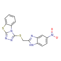 3-{[(5-nitro-1H-1,3-benzodiazol-2-yl)methyl]sulfanyl}-7-thia-2,4,5-triazatricyclo[6.4.0.0²,?]dodeca-1(12),3,5,8,10-pentaene