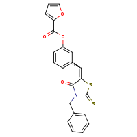 3-{[(5Z)-3-benzyl-4-oxo-2-sulfanylidene-1,3-thiazolidin-5-ylidene]methyl}phenyl furan-2-carboxylate