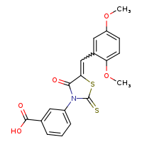 3-[(5Z)-5-[(2,5-dimethoxyphenyl)methylidene]-4-oxo-2-sulfanylidene-1,3-thiazolidin-3-yl]benzoic acid