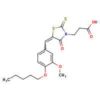 3-[(5Z)-5-{[3-methoxy-4-(pentyloxy)phenyl]methylidene}-4-oxo-2-sulfanylidene-1,3-thiazolidin-3-yl]propanoic acid