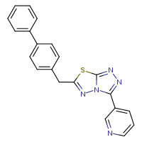 3-(6-{[1,1'-biphenyl]-4-ylmethyl}-[1,2,4]triazolo[3,4-b][1,3,4]thiadiazol-3-yl)pyridine