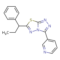 3-[6-(1-phenylpropyl)-[1,2,4]triazolo[3,4-b][1,3,4]thiadiazol-3-yl]pyridine