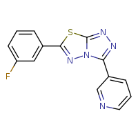3-[6-(3-fluorophenyl)-[1,2,4]triazolo[3,4-b][1,3,4]thiadiazol-3-yl]pyridine