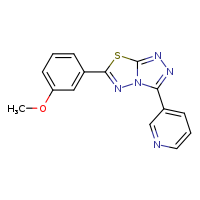 3-[6-(3-methoxyphenyl)-[1,2,4]triazolo[3,4-b][1,3,4]thiadiazol-3-yl]pyridine