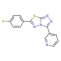 3-[6-(4-fluorophenyl)-[1,2,4]triazolo[3,4-b][1,3,4]thiadiazol-3-yl]pyridine