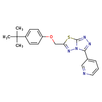3-[6-(4-tert-butylphenoxymethyl)-[1,2,4]triazolo[3,4-b][1,3,4]thiadiazol-3-yl]pyridine