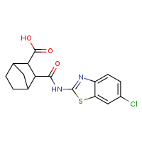 3-[(6-chloro-1,3-benzothiazol-2-yl)carbamoyl]bicyclo[2.2.1]heptane-2-carboxylic acid