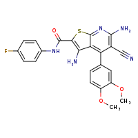 3,6-diamino-5-cyano-4-(3,4-dimethoxyphenyl)-N-(4-fluorophenyl)thieno[2,3-b]pyridine-2-carboxamide
