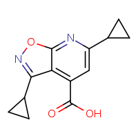 3,6-dicyclopropyl-[1,2]oxazolo[5,4-b]pyridine-4-carboxylic acid