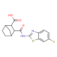 3-[(6-fluoro-1,3-benzothiazol-2-yl)carbamoyl]bicyclo[2.2.1]heptane-2-carboxylic acid