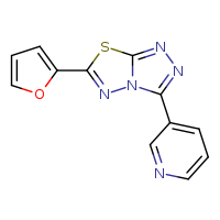 3-[6-(furan-2-yl)-[1,2,4]triazolo[3,4-b][1,3,4]thiadiazol-3-yl]pyridine