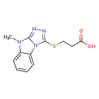 3-({7-methyl-2,4,5,7-tetraazatricyclo[6.4.0.0²,?]dodeca-1(12),3,5,8,10-pentaen-3-yl}sulfanyl)propanoic acid