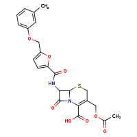3-[(acetyloxy)methyl]-7-[5-(3-methylphenoxymethyl)furan-2-amido]-8-oxo-5-thia-1-azabicyclo[4.2.0]oct-2-ene-2-carboxylic acid