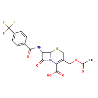 3-[(acetyloxy)methyl]-8-oxo-7-[4-(trifluoromethyl)benzamido]-5-thia-1-azabicyclo[4.2.0]oct-2-ene-2-carboxylic acid
