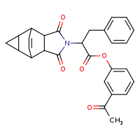 3-acetylphenyl 2-{3,5-dioxo-4-azatetracyclo[5.3.2.0²,?.0?,¹?]dodec-11-en-4-yl}-3-phenylpropanoate